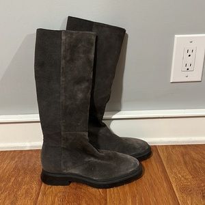 Stuart Weitzman grey suede boots